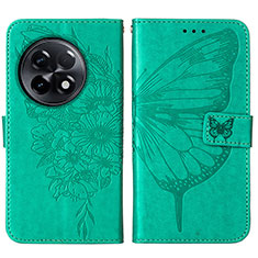 Handytasche Stand Schutzhülle Flip Leder Hülle Schmetterling Y01B für OnePlus 11R 5G Grün