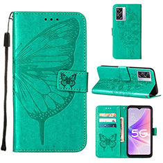 Handytasche Stand Schutzhülle Flip Leder Hülle Schmetterling Y01B für OnePlus Nord N300 5G Grün