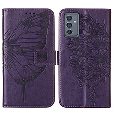 Handytasche Stand Schutzhülle Flip Leder Hülle Schmetterling Y01B für Samsung Galaxy Quantum2 5G Violett