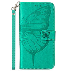 Handytasche Stand Schutzhülle Flip Leder Hülle Schmetterling YB2 für Xiaomi Redmi Note 12 Explorer Grün