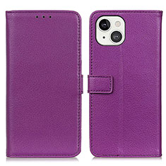 Handytasche Stand Schutzhülle Flip Leder Hülle T01 für Apple iPhone 13 Mini Violett