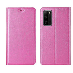 Handytasche Stand Schutzhülle Flip Leder Hülle T01 für Huawei Honor 30 Lite 5G Rosa