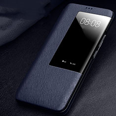Handytasche Stand Schutzhülle Flip Leder Hülle T01 für Huawei Mate 20 X 5G Blau