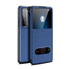 Handytasche Stand Schutzhülle Flip Leder Hülle T01 für Huawei Nova 7 SE 5G Blau