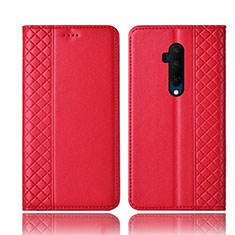 Handytasche Stand Schutzhülle Flip Leder Hülle T01 für OnePlus 7T Pro Rot