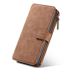 Handytasche Stand Schutzhülle Flip Leder Hülle T01 für Samsung Galaxy Note 10 Braun