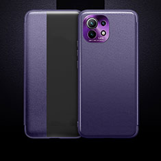Handytasche Stand Schutzhülle Flip Leder Hülle T01 für Xiaomi Mi 11 5G Violett