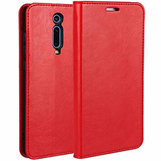 Handytasche Stand Schutzhülle Flip Leder Hülle T01 für Xiaomi Mi 9T Rot