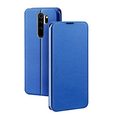 Handytasche Stand Schutzhülle Flip Leder Hülle T01 für Xiaomi Redmi Note 8 Pro Blau