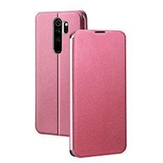 Handytasche Stand Schutzhülle Flip Leder Hülle T01 für Xiaomi Redmi Note 8 Pro Rosa