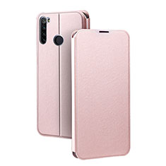 Handytasche Stand Schutzhülle Flip Leder Hülle T01 für Xiaomi Redmi Note 8T Rosegold