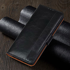 Handytasche Stand Schutzhülle Flip Leder Hülle T01 für Xiaomi Redmi Note 9S Schwarz