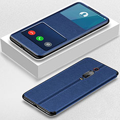 Handytasche Stand Schutzhülle Flip Leder Hülle T02 für Xiaomi Mi 9T Pro Blau