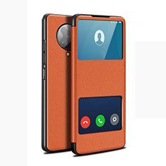 Handytasche Stand Schutzhülle Flip Leder Hülle T02 für Xiaomi Redmi K30 Pro Zoom Orange