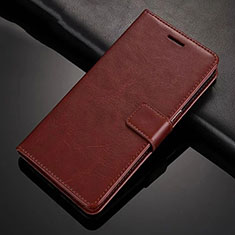Handytasche Stand Schutzhülle Flip Leder Hülle T02 für Xiaomi Redmi Note 8 (2021) Braun