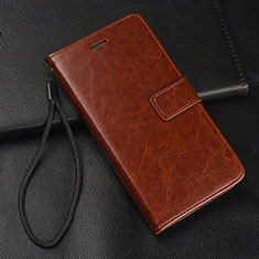 Handytasche Stand Schutzhülle Flip Leder Hülle T02 für Xiaomi Redmi Note 8 Pro Braun