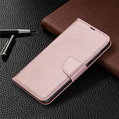 Handytasche Stand Schutzhülle Flip Leder Hülle T02 für Xiaomi Redmi Note 9 Rosegold