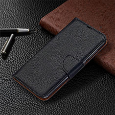 Handytasche Stand Schutzhülle Flip Leder Hülle T02 für Xiaomi Redmi Note 9 Schwarz