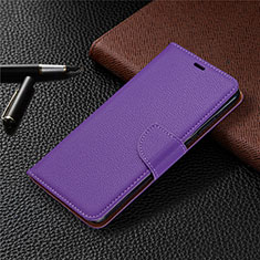 Handytasche Stand Schutzhülle Flip Leder Hülle T02 für Xiaomi Redmi Note 9 Violett