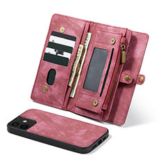 Handytasche Stand Schutzhülle Flip Leder Hülle T03 für Apple iPhone 12 Mini Rot