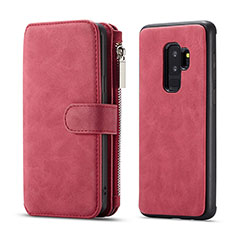 Handytasche Stand Schutzhülle Flip Leder Hülle T03 für Samsung Galaxy S9 Plus Rot