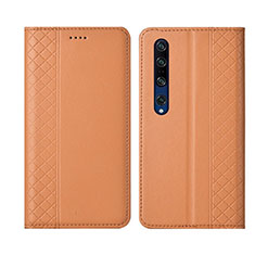 Handytasche Stand Schutzhülle Flip Leder Hülle T03 für Xiaomi Mi 10 Pro Orange