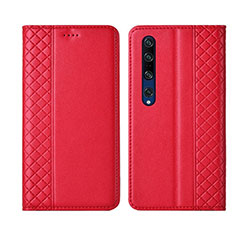 Handytasche Stand Schutzhülle Flip Leder Hülle T03 für Xiaomi Mi 10 Pro Rot
