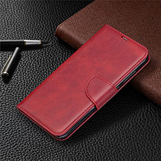Handytasche Stand Schutzhülle Flip Leder Hülle T03 für Xiaomi Redmi Note 9 Rot