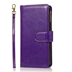 Handytasche Stand Schutzhülle Flip Leder Hülle T04 für Apple iPhone 12 Mini Violett