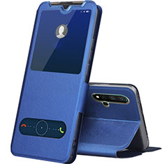 Handytasche Stand Schutzhülle Flip Leder Hülle T04 für Huawei Nova 5 Pro Blau