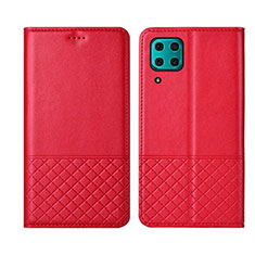 Handytasche Stand Schutzhülle Flip Leder Hülle T04 für Huawei P40 Lite Rot