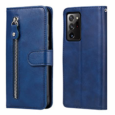 Handytasche Stand Schutzhülle Flip Leder Hülle T04 für Samsung Galaxy Note 20 Ultra 5G Blau