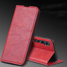Handytasche Stand Schutzhülle Flip Leder Hülle T04 für Xiaomi Mi Note 10 Pro Rot