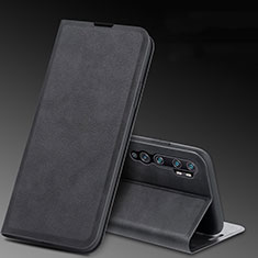 Handytasche Stand Schutzhülle Flip Leder Hülle T04 für Xiaomi Mi Note 10 Pro Schwarz