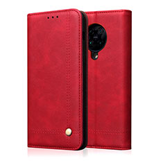 Handytasche Stand Schutzhülle Flip Leder Hülle T04 für Xiaomi Redmi K30 Pro Zoom Rot
