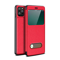 Handytasche Stand Schutzhülle Flip Leder Hülle T05 für Apple iPhone 12 Pro Max Rot