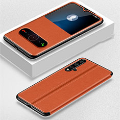 Handytasche Stand Schutzhülle Flip Leder Hülle T05 für Huawei Nova 5 Orange