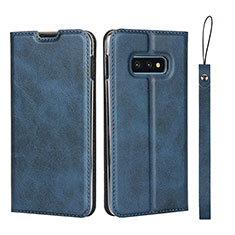 Handytasche Stand Schutzhülle Flip Leder Hülle T05 für Samsung Galaxy S10e Blau