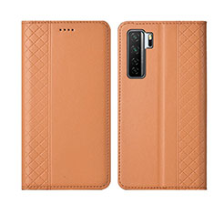 Handytasche Stand Schutzhülle Flip Leder Hülle T06 für Huawei Nova 7 SE 5G Orange