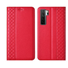 Handytasche Stand Schutzhülle Flip Leder Hülle T06 für Huawei Nova 7 SE 5G Rot