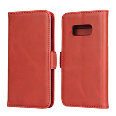 Handytasche Stand Schutzhülle Flip Leder Hülle T06 für Samsung Galaxy S10e Rot