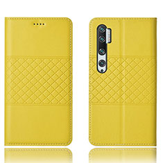 Handytasche Stand Schutzhülle Flip Leder Hülle T06 für Xiaomi Mi Note 10 Pro Gelb