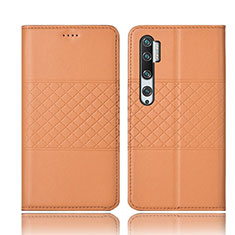 Handytasche Stand Schutzhülle Flip Leder Hülle T06 für Xiaomi Mi Note 10 Pro Orange