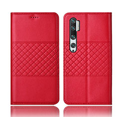 Handytasche Stand Schutzhülle Flip Leder Hülle T06 für Xiaomi Mi Note 10 Pro Rot