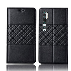 Handytasche Stand Schutzhülle Flip Leder Hülle T06 für Xiaomi Mi Note 10 Pro Schwarz