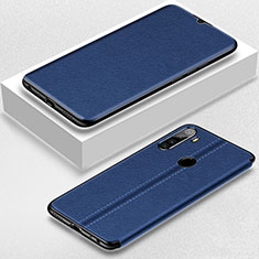 Handytasche Stand Schutzhülle Flip Leder Hülle T06 für Xiaomi Redmi Note 8 Blau