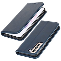 Handytasche Stand Schutzhülle Flip Leder Hülle T06D für Samsung Galaxy S21 Plus 5G Blau