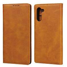 Handytasche Stand Schutzhülle Flip Leder Hülle T07 für Samsung Galaxy Note 10 Orange