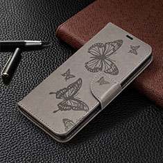 Handytasche Stand Schutzhülle Flip Leder Hülle T07 für Samsung Galaxy Note 20 5G Grau