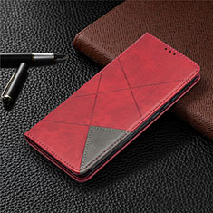 Handytasche Stand Schutzhülle Flip Leder Hülle T07 für Xiaomi Redmi 9A Rot